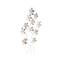 39" x 21" Multicolored Metal Floral Wall Décor with Silver Stems